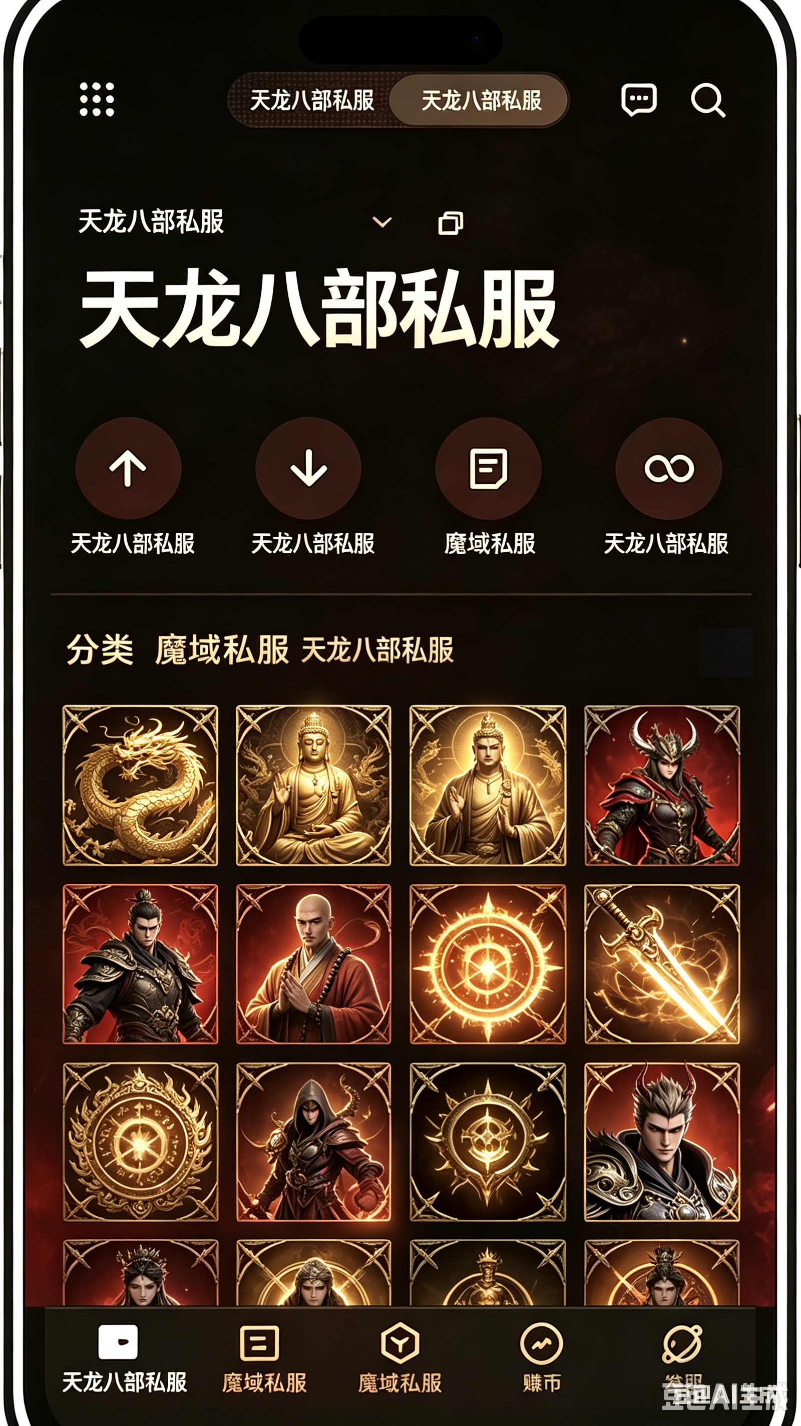 魔域私服BOSS蹲守游戏界面